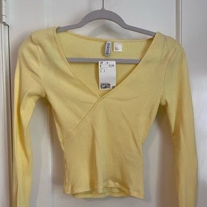 Yellow Ribbed Top